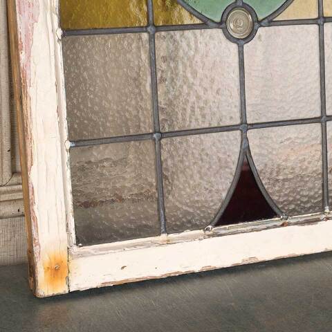 #54139 21x16 Salvaged Antique Stained Glass Window image 6