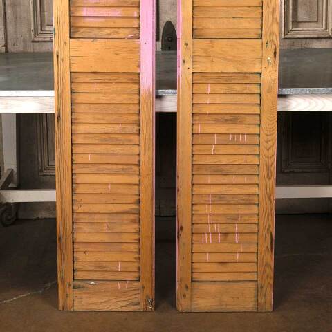 #54151 29x75 Antique Arched Top Wood Shutters image 7