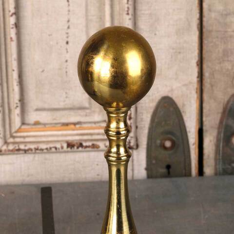 #54173 Vintage Brass Fireplace Andirons image 5