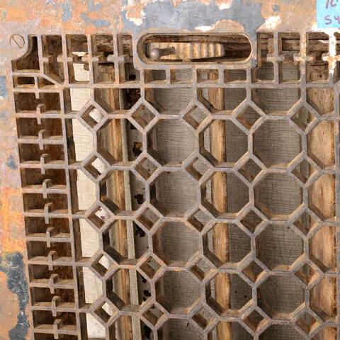 #54187 10x14 Cast Iron Heat Grate Floor Vent Cover image 3