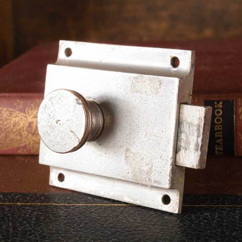 #54188 Vintage Bathroom Stall Door Lock Hardware image 6