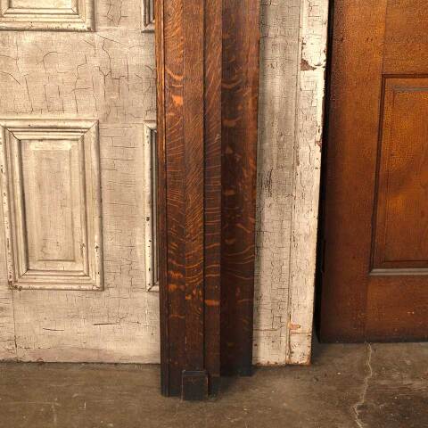 #54192 60x69 Salvaged Antique Oak Fireplace Mantel image 6