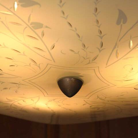 #54222 21" Vintage 3 Bulb Flush Mount Light Fixture image 5