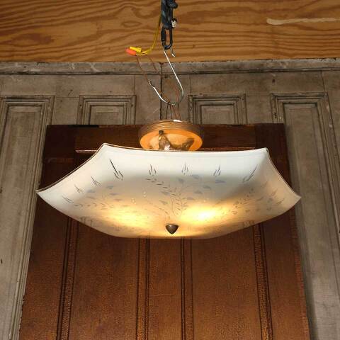 #54222 21" Vintage 3 Bulb Flush Mount Light Fixture image 6