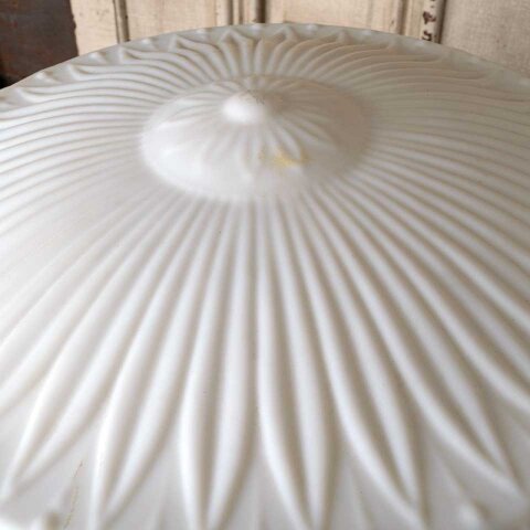 #54229 16" Antique Ornate Milk Glass Light Globe image 3