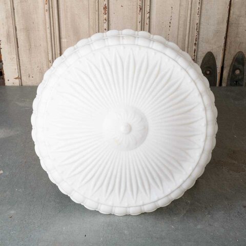 #54229 16" Antique Ornate Milk Glass Light Globe image 6