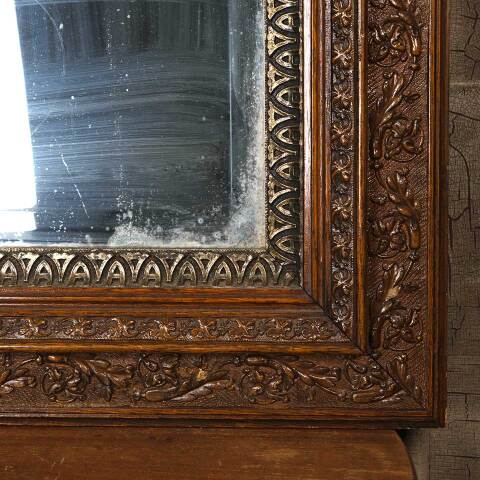 #54253 29x51 Antique Ornate Framed Beveled Mirror image 4