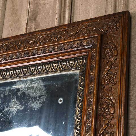 #54253 29x51 Antique Ornate Framed Beveled Mirror image 5