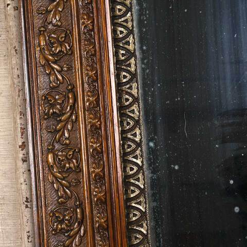 #54253 29x51 Antique Ornate Framed Beveled Mirror image 7