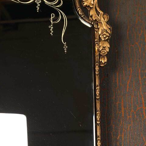 #54256 17x31 Ornate Antique Wood & Gesso Mirror image 4