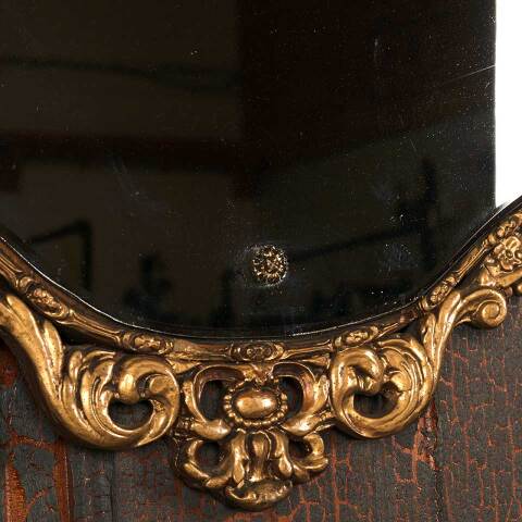 #54256 17x31 Ornate Antique Wood & Gesso Mirror image 6