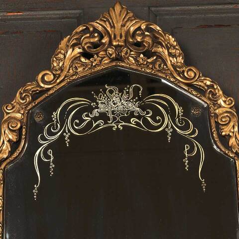 #54257 17x31 Antique Ornate Wood & Gesso Mirror image 2