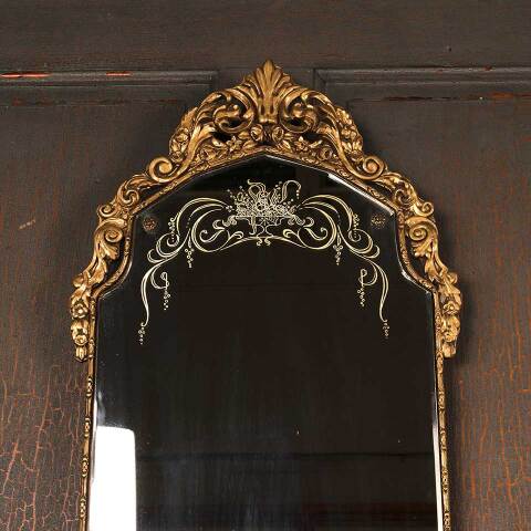 #54257 17x31 Antique Ornate Wood & Gesso Mirror image 3