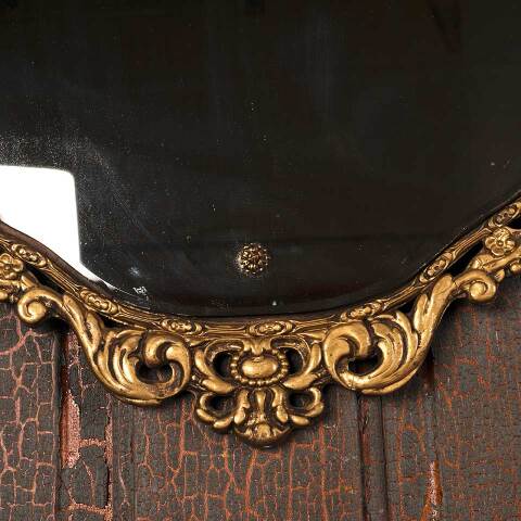 #54257 17x31 Antique Ornate Wood & Gesso Mirror image 4