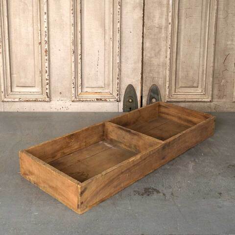#54283 Antique Divided Shallow Wood Box image 4
