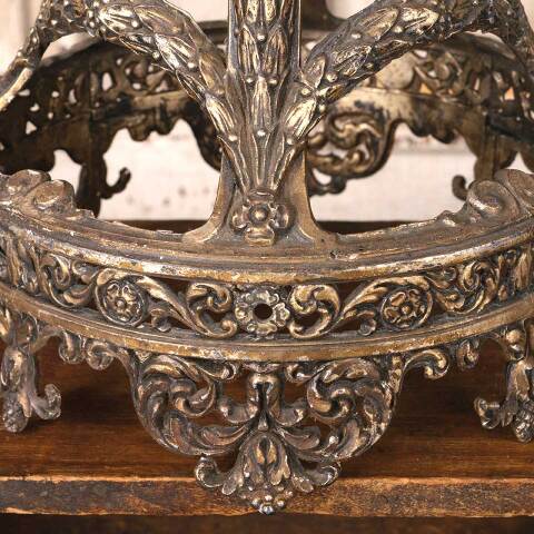 #54286 9x12 Ornate Antique Metal Chandelier Frame image 3