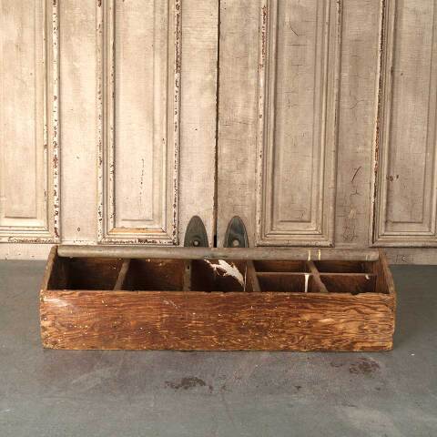 #54288 30x10 Antique Wooden Tool Box with Handle image 4