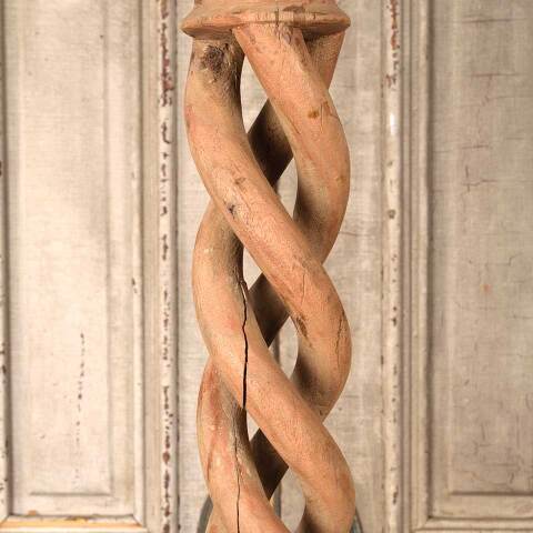 #54290 31" Turned Wood Candle Stand Pillar image 6