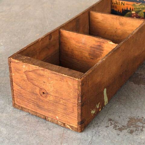 #54297 16x6 Antique Divided Wood Crate image 8