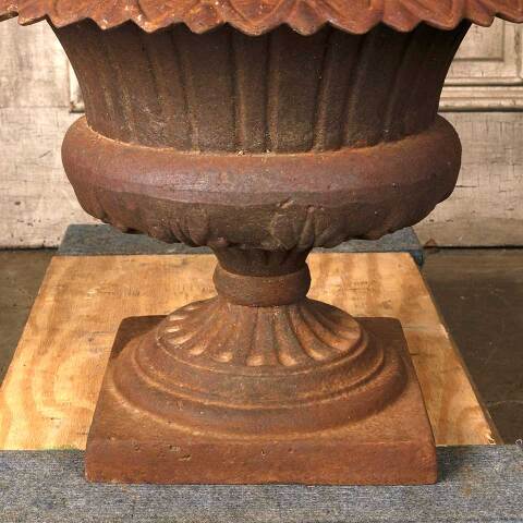 #54299 21" Antique Cast Iron Garden Urn Planter image 2