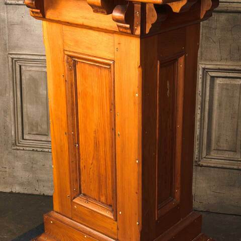 #54303 43" Antique Pine Wood Podium Lectern Stand image 4