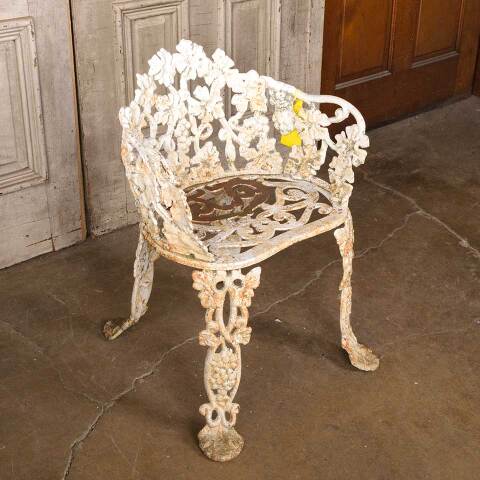 #54308 Antique Cast Iron Grapevine Garden Chair image 4