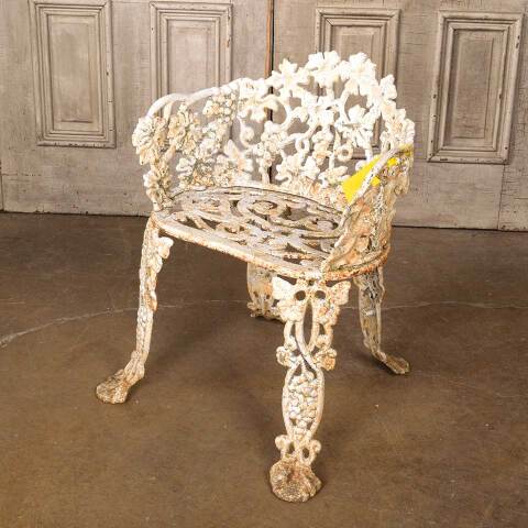#54309 Antique Cast Iron Grapevine Garden Chair image 6