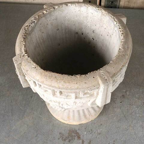 #54331 13" Vintage Cast Concrete Garden Urn Planter image 7