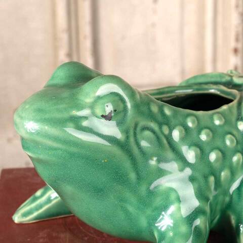 #54332 Vintage Ceramic Frog Planter image 2