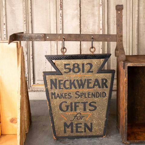#54343 Antique NECKWEAR GIFTS for MEN Sign image 3