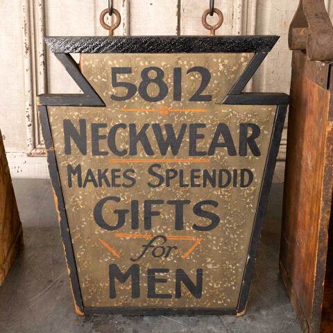 #54343 Antique NECKWEAR GIFTS for MEN Sign image 7