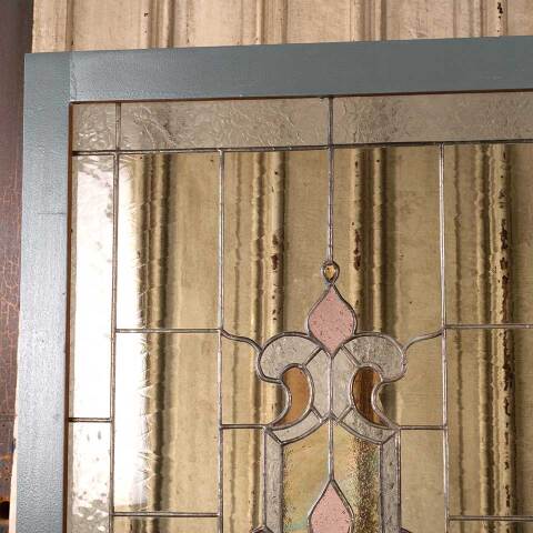 #54344 46x35 Vintage 2 Panel Stained Glass Window image 4