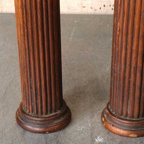 #54359 23" Antique Oak Furniture / Mantel Columns image 2