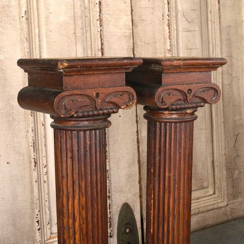 #54359 23" Antique Oak Furniture / Mantel Columns image 3