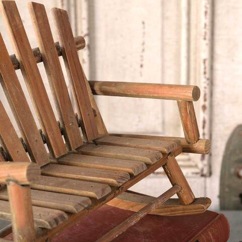 #54387 Miniature Wooden Rocking Chair Bench image 6