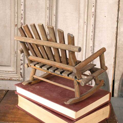 #54387 Miniature Wooden Rocking Chair Bench image 7