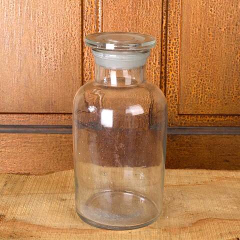 #54400 4x8 Antique Glass Apothecary Jar & Lid image 2