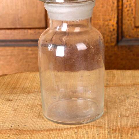#54401 2x6 Antique Glass Apothecary Jar & Lid image 3