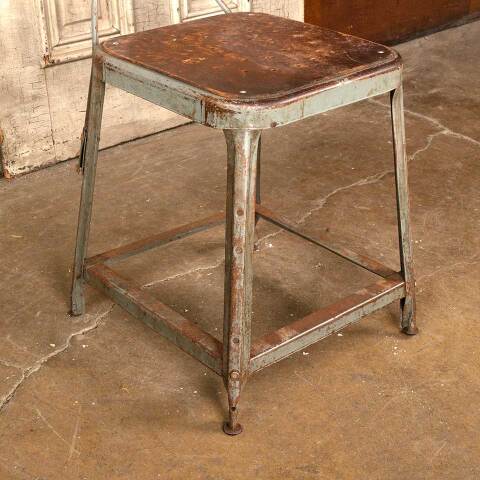 #54415 17x31 Antique Industrial Metal Shop Chair image 3
