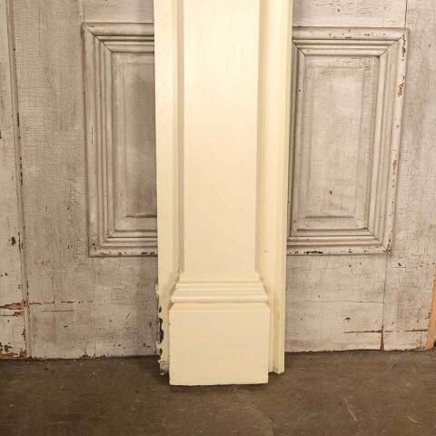 #54416 53x49 Antique Painted Wood Fireplace Mantel image 4