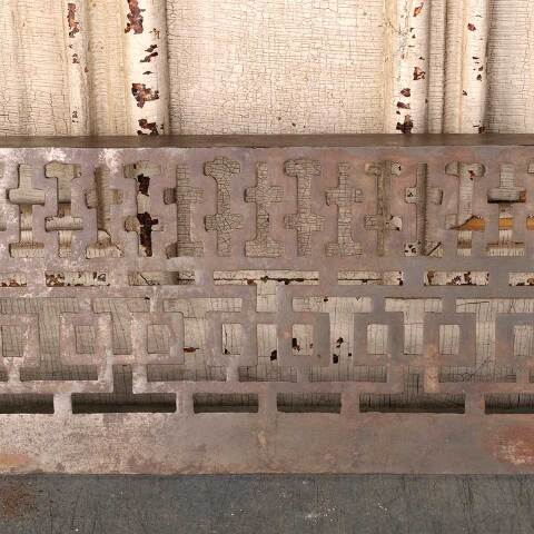 #54448 20x6 Antique Iron Fireplace Ember Screen image 5