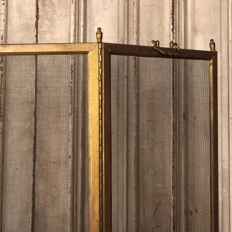 #54454 Vintage Folding Brass Fireplace Screen image 5