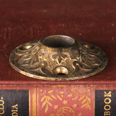 #54495 2" Antique Ornate Cast Iron Doorknob Rosette image 4