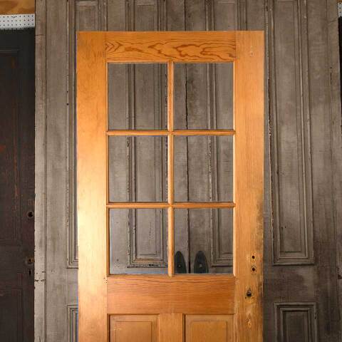 #54521 32x79 Antique 6 Lite Wood Entry Door image 5