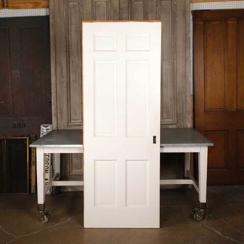 #54523 30x80 Salvaged 6 Panel Wood Pocket Door image 6