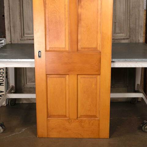 #54523 30x80 Salvaged 6 Panel Wood Pocket Door image 3