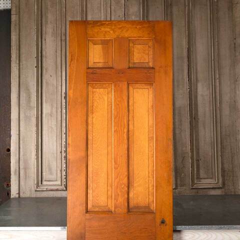 #54524 23x80 Antique 6 Panel Wood Interior Door image 2