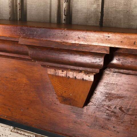 #54526 65x54 Antique Wood Fireplace Mantel image 4