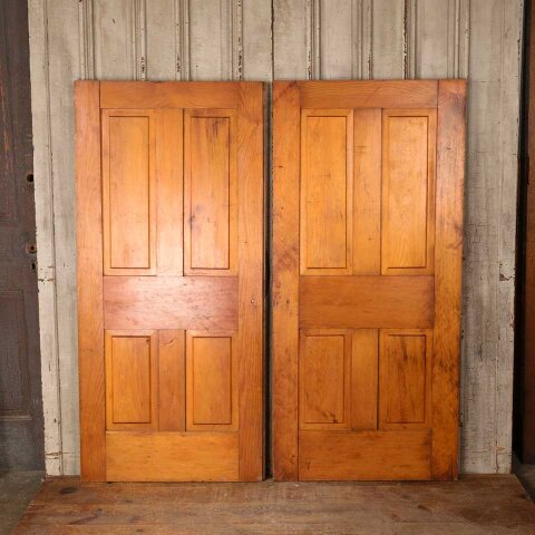 #54527 55x60 Antique 4 Panel Wood Cabinet Doors image 7
