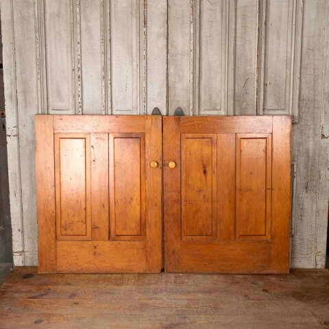 #54528 56x35 Antique 2 Panel Wood Cabinet Doors image 8